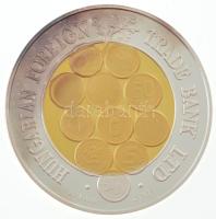 Lebó Ferenc (1960-) 1997. "MKB - Magyar Külkereskedelmi Bank Rt." jelzett Ag emlékérem dísztokban (31,30g/0.999/42,5mm) T:PP patina