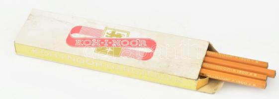 L.&C. Hardtmuth Koh-I-Noor, régi csehszlovák grafit ceruza, 11 db, használatlan, eredeti papírdobozban