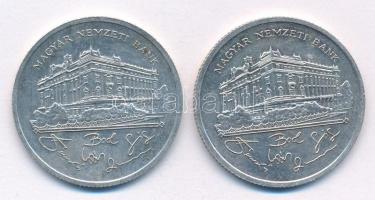 1993. 200Ft Ag "MNB" (2x) T:AU,XF patina  Adamo F13