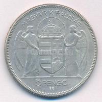 1930. 5P Ag "Horthy jobbra" T:F patina
Adamo P8