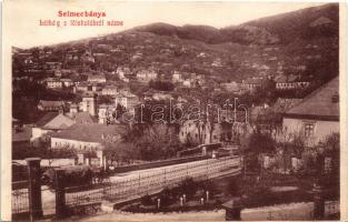 Selmecbánya, Schemnitz, Banská Stiavnica; Látkép a főiskolákról nézve / view from the academy (EB)