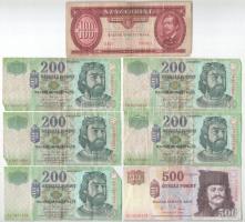 1992. 100Ft + 2003-2007. 200Ft (5xklf) + 2006. 500Ft "A forradalom 50. évfordulója 1956. október 23." "EC" T:F,VG