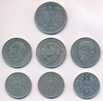 NSZK 1980-1991. 1M Cu-Ni (3xklf) + 1975-1992. 2M Cu-Ni (3xklf) + 1980D 5M Cu-Ni T:XF-VF
GFR 1980-19...