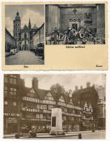 16 db főleg RÉGI képeslap vegyes minőségben: magyar és külföldi városok / 16 mostly pre-1945 postcards in mixed quality: Hungarian and other town-views