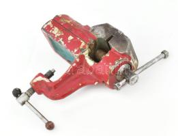 Műszerész satu, vas, kopással, működik