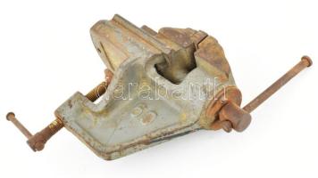 Műszerész satu, vas, kopással, jelzéssel, működik