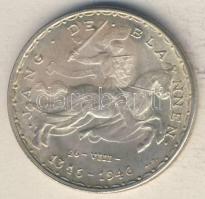 Luxemburg 1946. 50Fr Ag "Vak János-600. évforduló" T:1