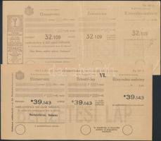 ~1930-1950. 8db klf csekkbefizetési űrlap T:II,III