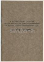 1948. "Magyar Nemzeti Bank Tisztviselőinek Takarék- és Hitelszövetkezete mint az Országos Központi Hitelszövetkezet tagja" betétkönyv szép állapotban