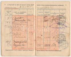 1914. "Magyar Királyi Postatakarékpénztár Budapesten" betét-könyvecske kitöltve