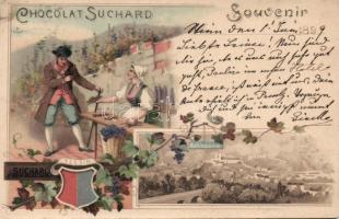 1899 Bellinzona with Suchard commercial Litho