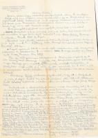 cca 1955-1991 Ifjabb Kós Károly (1919-1996) magyar néprajzkutató, muzeológus levelezése, közte csalá...