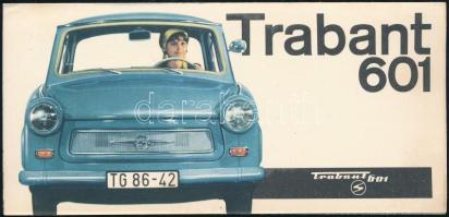1964 Trabant 601, kihajtható, képekkel illusztrált, magyar nyelvű ismertető prospektus. VEB Sachsenring - Automobilwerke Zwickau, DDR. Jó állapotban, 28,5x20 cm