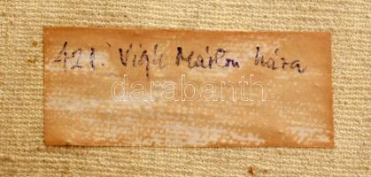 Máthé István (1922-): Vigh Márton háza (Erdély). Olaj, vászon, jelzett, hátoldalán címkén feliratozo...