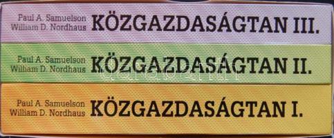 1992 Paul A. Samuelson: Közgazdaságtan I-III. kötete díszdobozban, szép állapotban a Közgazdasági és Jogi Könyvkiadó gondozásában