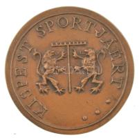 DN "Kispest sportjáért" egyoldalas, öntött bronz plakett (~111-112mm) T:AU kis patina