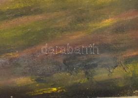 Dókus Eörs (1940-2008): Balatoni csónakok. Olaj, vászon, faroston. Jelzés nélkül. 34x47,5 cm