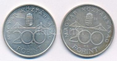 1993. 200Ft Ag "MNB" + 1994. 200Ft Ag "Deák" T:AU.XF kis patina
Adamo F13, F13....