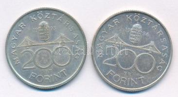 1993. 200Ft Ag "MNB" + 1994. 200Ft Ag "Deák" T:AU.XF patina
Adamo F13, F13.1
