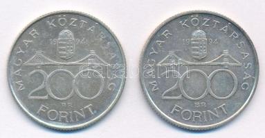 1994. 200Ft Ag "Deák" (2x) T:AU.XF 
Adamo F13.1