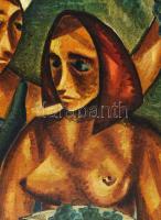 Olvashatatlan jelzéssel, XX. sz. közepe: Szüreti jelenet. Olaj, vászon. 80x70 cm