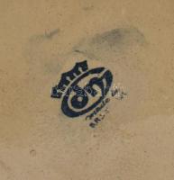 Nagyméretű kínai mintás padlóváza, masszába nyomott és festett díszítéssel, jelzéssel, minimális kop...