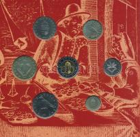 2001. 1Ft-100Ft (7xklf) forgalmi sor dísztokban, "Magyarország pénzérméi" sorozat, belső t...