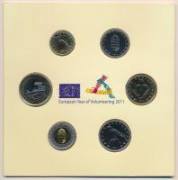 2011. 5Ft-200Ft (6xklf) forgalmi sor szettben, "Magyarország pénzérméi" sorozat, belső tok...