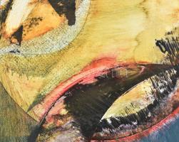 Koppány Attila (1947-): Minden nap más. Akril, kollázs, vászon. Jelzett, a hátoldalán autográf felir...