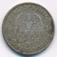Német Harmadik Birodalom 1934J 2M Ag "Náci hatalom 1. évfordulója 1933. márc. 21. - Garnisonkir...