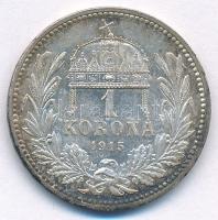 1915KB 1K Ag "Ferenc József" T:AU patina Adamo K5.1