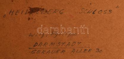 Wilhelm Philipp (1906-1993): Via Appia. Olaj, farost. Jelezve balra lent, hátoldalán autográf felira...