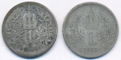 Ausztria 1893-1894. 1K Ag "Ferenc József" T:F Austria 1893. 1 Corona Ag "Franz Joseph...