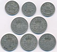 Nagy-Britannia 1947-1950. 1Sh-2Sh Cu-Ni "VI. György" (8xklf) T:XF,VF
United Kingdom 1947-...