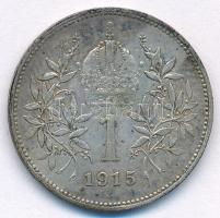 Ausztria 1915. 1K Ag "Ferenc József" T:XF patina Austria 1915. 1 Krone Ag "Franz Jose...