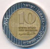 Izrael 1995. 10Sh "Golda Meir" forgalmi emlékkiadás T:XF kis ph Israel 1995. 10 Sheqalim "Golda Meir" circulating commemorative coin C:XF small edge error Krause KM#273