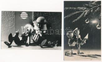 20 db MODERN magyar bábos képeslap - Tervezők: Foky Ottó, Lávai Sándor, Bródy Vera