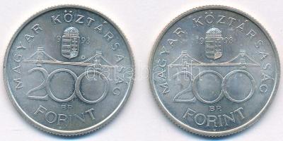 1993. 200Ft Ag "MNB" (2x) T:AU,XF
Adamo F13