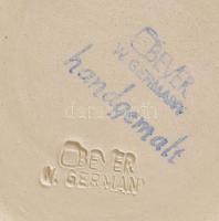 Beyer kézzel festett vikingmintás söröskorsó, színes és matt mázakkal festett, jelzéssel, hibátlan, ...