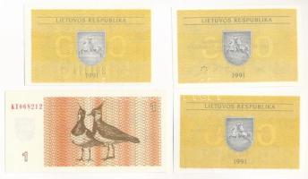 Litvánia 1991. 0,20T + 0,50T (2x) + 1992. 1T T:UNC,AU
Lithuania 1991. 0,20 Talonas + 0,50 Talonas (...