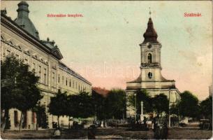 1910 Szatmárnémeti, Satu Mare; Református templom. Lövy Miksa kiadása / Calvinist church