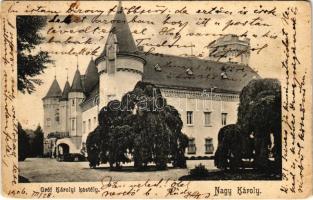 1906 Nagykároly, Carei; Gróf Károlyi kastély. Csókás László kiadása / castle (EK)