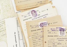 cca 1959-1989 Hatósági erkölcsi bizonyítványok, illetékbélyegekkel