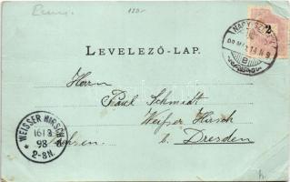 1898 (Vorläufer) Nagyszeben, Hermannstadt, Sibiu; Der grosser Ring / Fő tér este. G.A. Seraphin / sq...