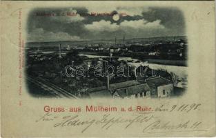 1898 (Vorläufer) Mülheim a.d. Ruhr, vom Kassenberge aus / night (EK)