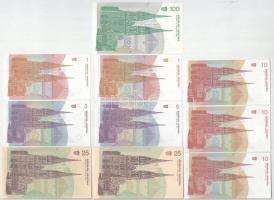 Horvátország 1991. 1D (2x) + 5D (2x) + 10D (3x) + 25D (2x) + 100D T:UNC,AU
Croatia 1991. 1 Dinar (2...