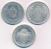 1930. 5P Ag "Horthy jobbra" "hajas Horthy" + 1938. 5P Ag "Szent István&quot...