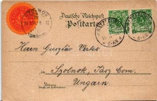 1898 (Vorläufer) Ratzeburg, night. Johs. Weinhard Art Nouveau, floral, litho (EK)