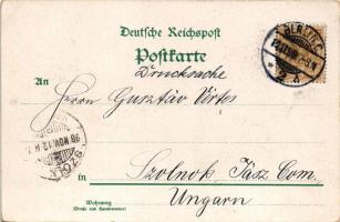 1898 (Vorläufer) Berlin, Belle Alliance Platz / square. Art Nouveau litho