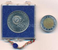 1980. 100Ft Ni "Szovjet-magyar közös űrrepülés" plombált "MNB" tokban + 2002. 10...